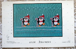 Little Memories Smocking Plate Snow Business 028